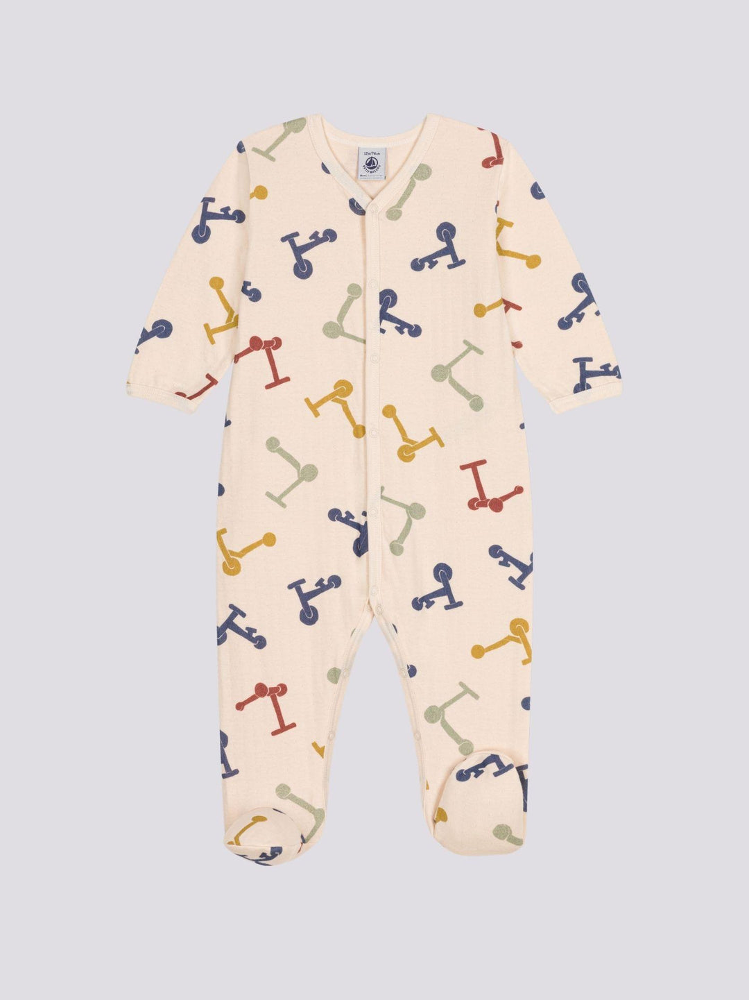 PIGIAMA FANTASIA MONOPATTINI IN COTONE BEBÈ A09HD 01 PETIT BATEAU 