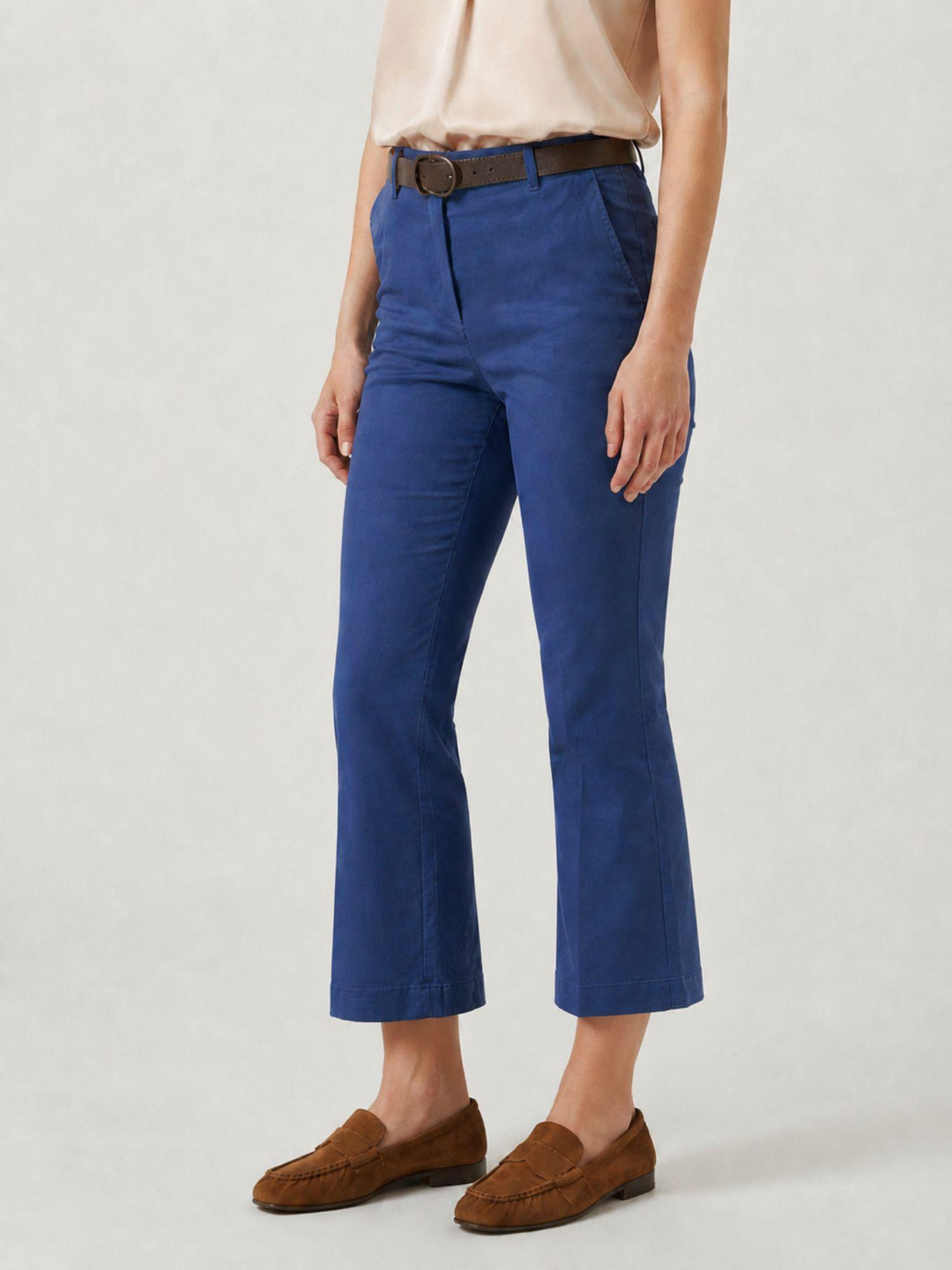 Pantalone a trombetta in cotone blu 824MA INCHIOSTRO ANDREA MORANDO 