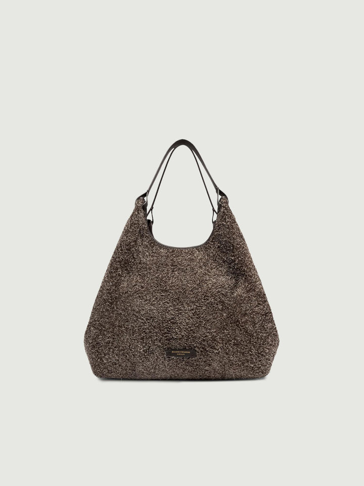 Borsa a spalla Dua in crosta marrone 11110 LDN-PL 31 GIANNI CHIARINI 