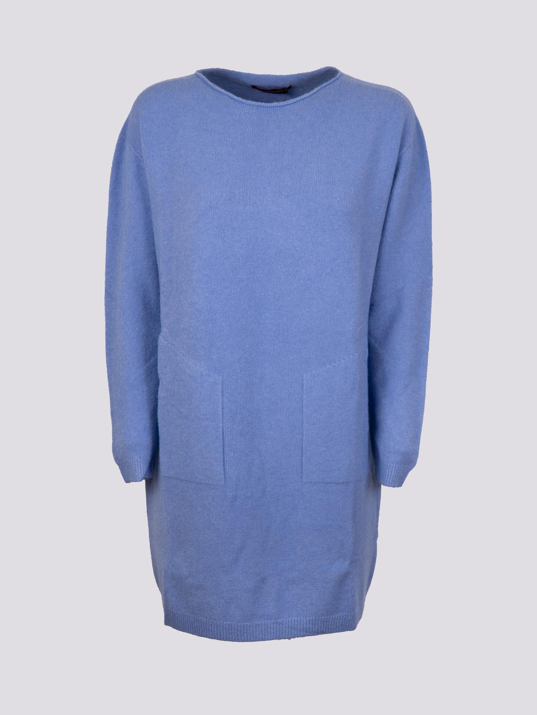 MAGLIA ABITO CON TASCHE E SCOLLO A BARCHETTA AZZURRO 0170/135 8013 BIMOR 