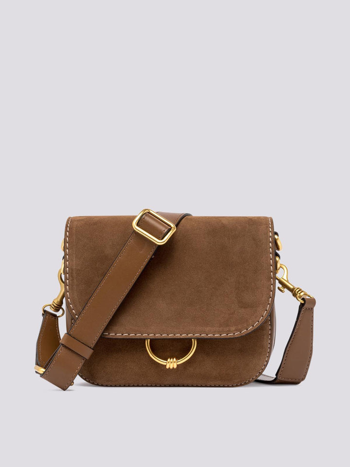 BORSA tracolla Meg In suede marrone BS 9015 CM-PLMCP 099 GIANNI CHIARINI 