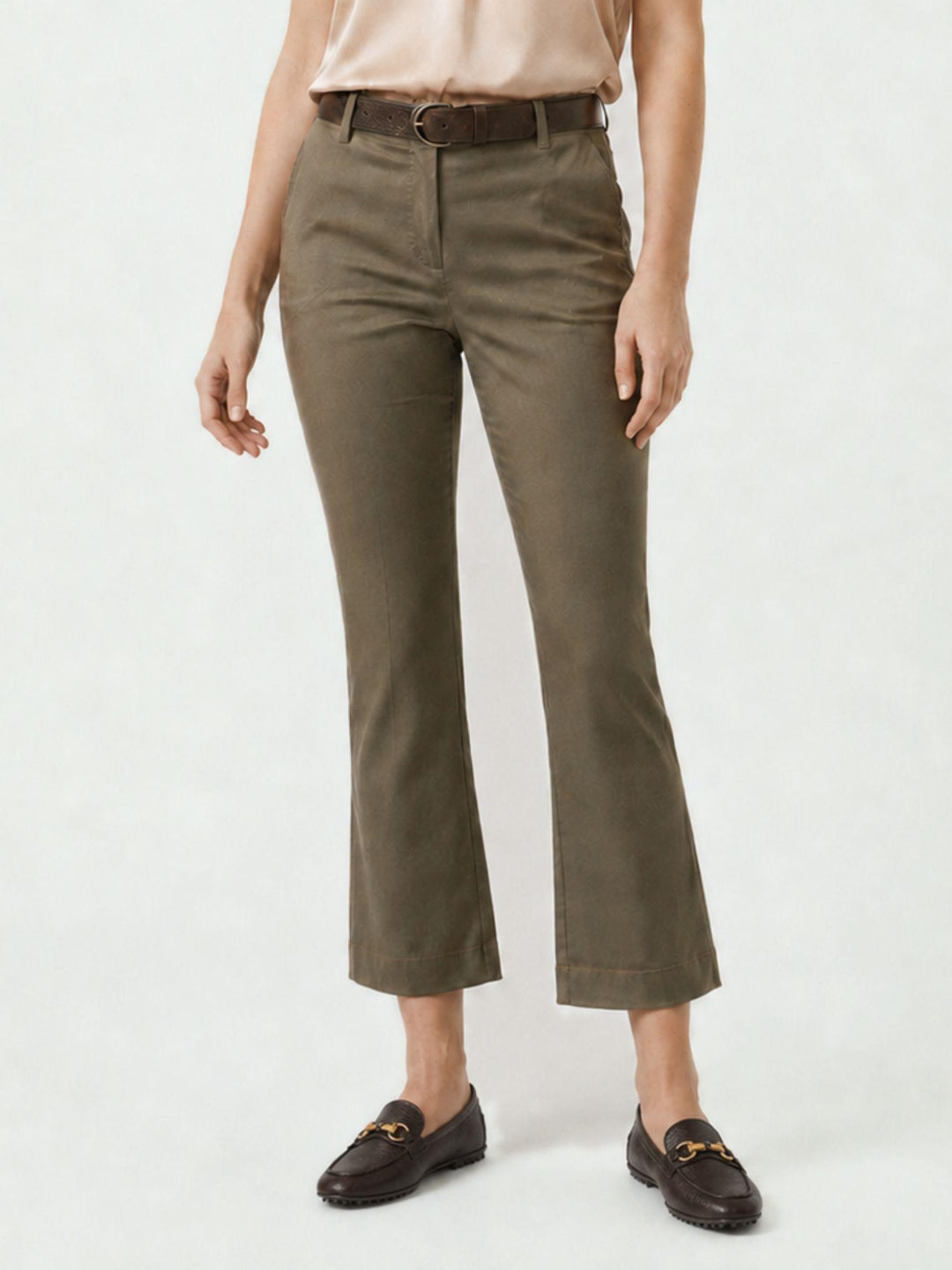 Pantalone a trombetta in cotone khaki 824MA KAKY ANDREA MORANDO 
