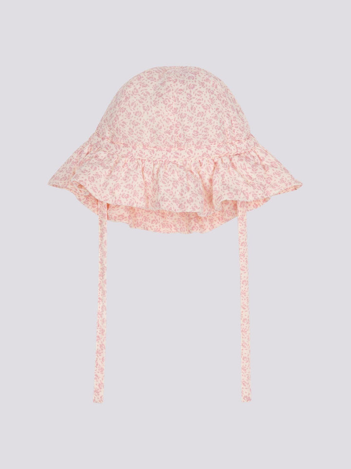 CAPPELLINO A FIORI ROSA IN GARZA DI COTONE BEBÈ A09P7 01 PETIT BATEAU 
