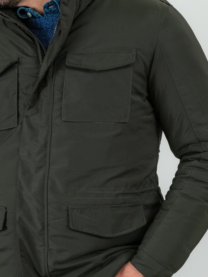 Field jacket verde militare scuro imbottita BU25W02JKPOLYT400 317 ANDREA MORANDO 
