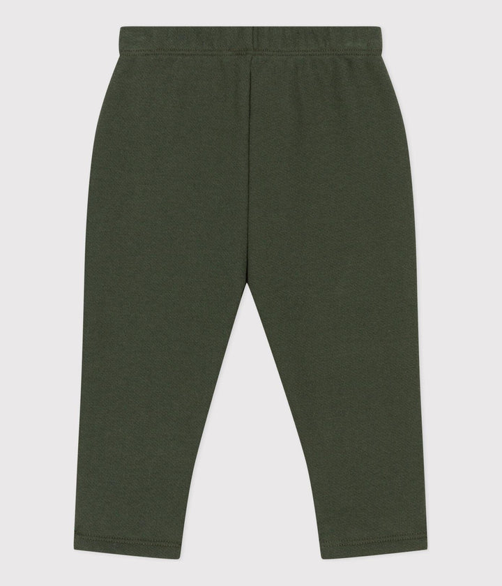 PANTALONI PER BEBÈ IN TESSUTO FELPATO VERDE A08GK 03 PETIT BATEAU 