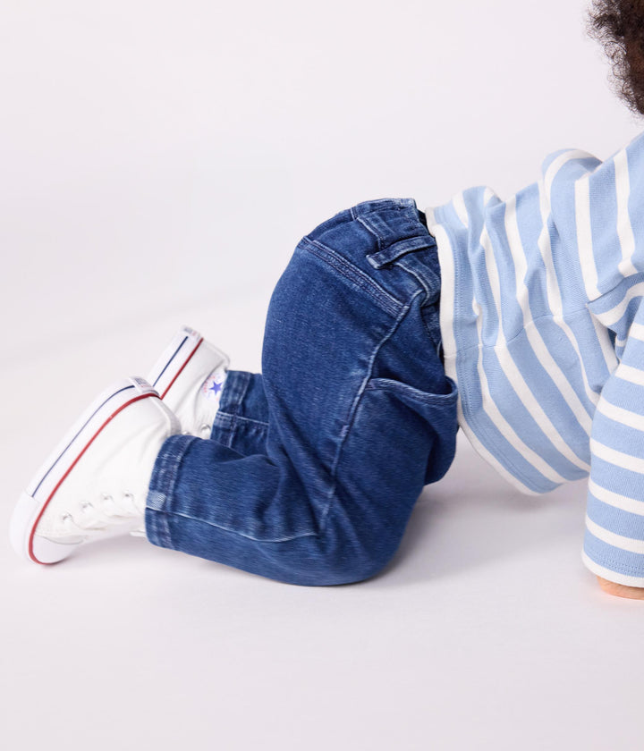 Pantaloni in denim neonato A0EDO 01 PETIT BATEAU 