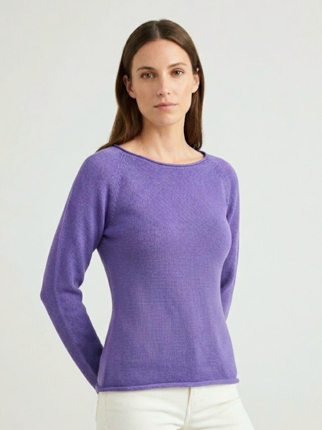 Maglia in cotone viola VERDILENA VIOLA ANDREA MORANDO 