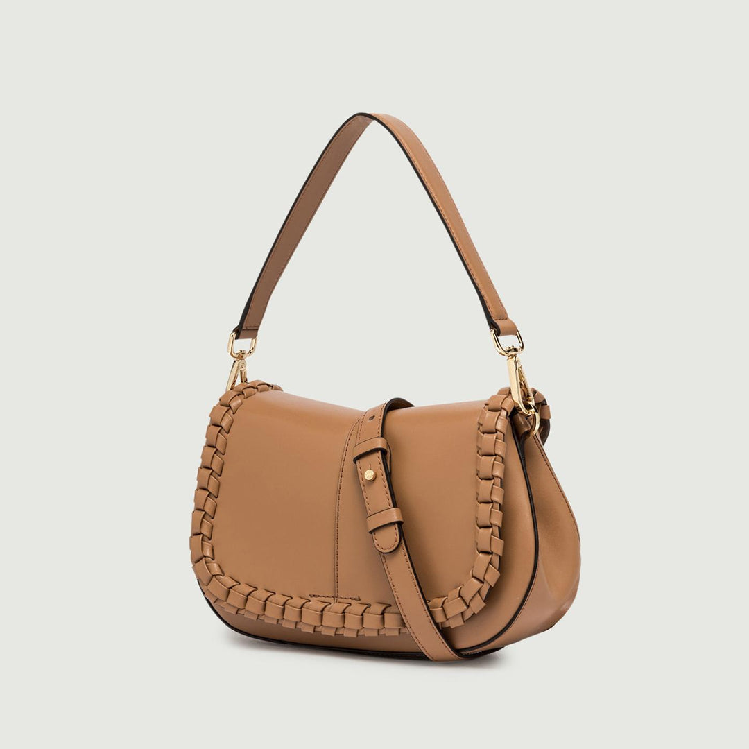 Borsa a spalla Helena Round special in pelle cuoio BS 10848 PRCK-THR 7042 GIANNI CHIARINI 
