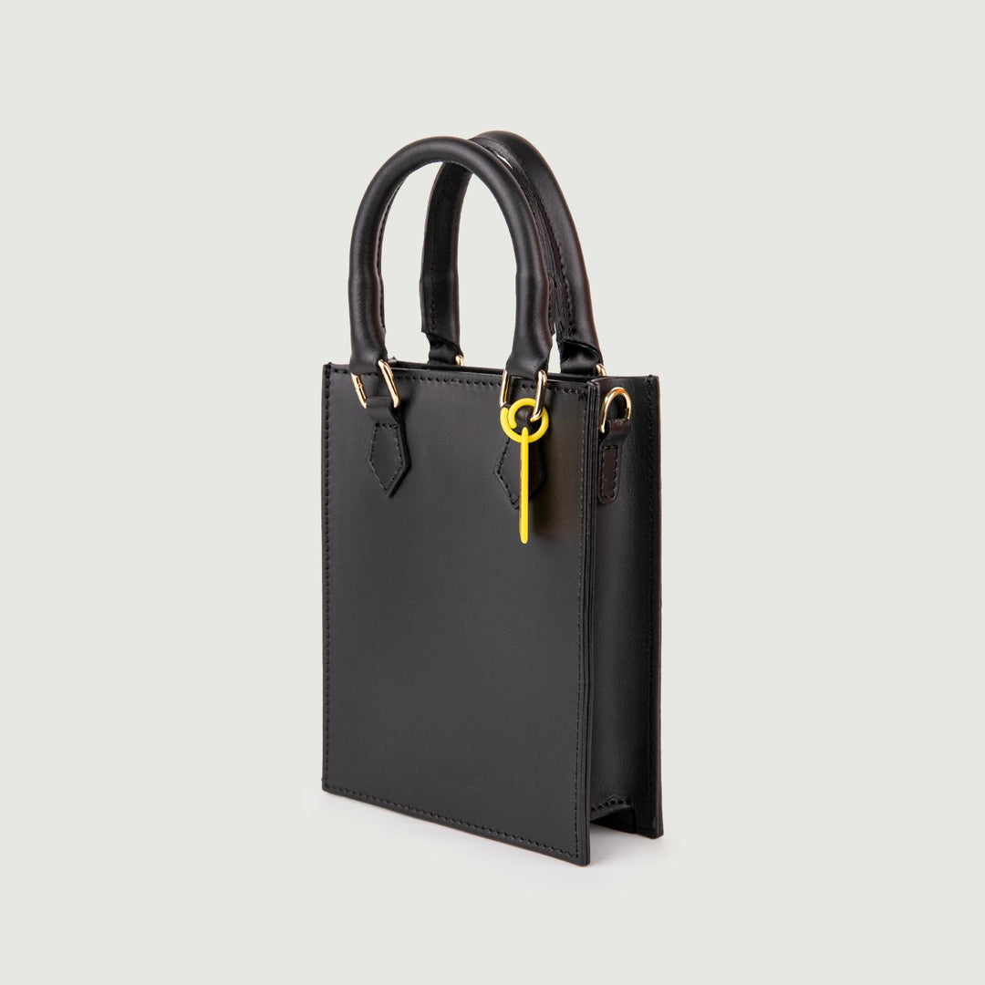 BORSA IN PELLE NERA BABY BABY NERO BIMOR 