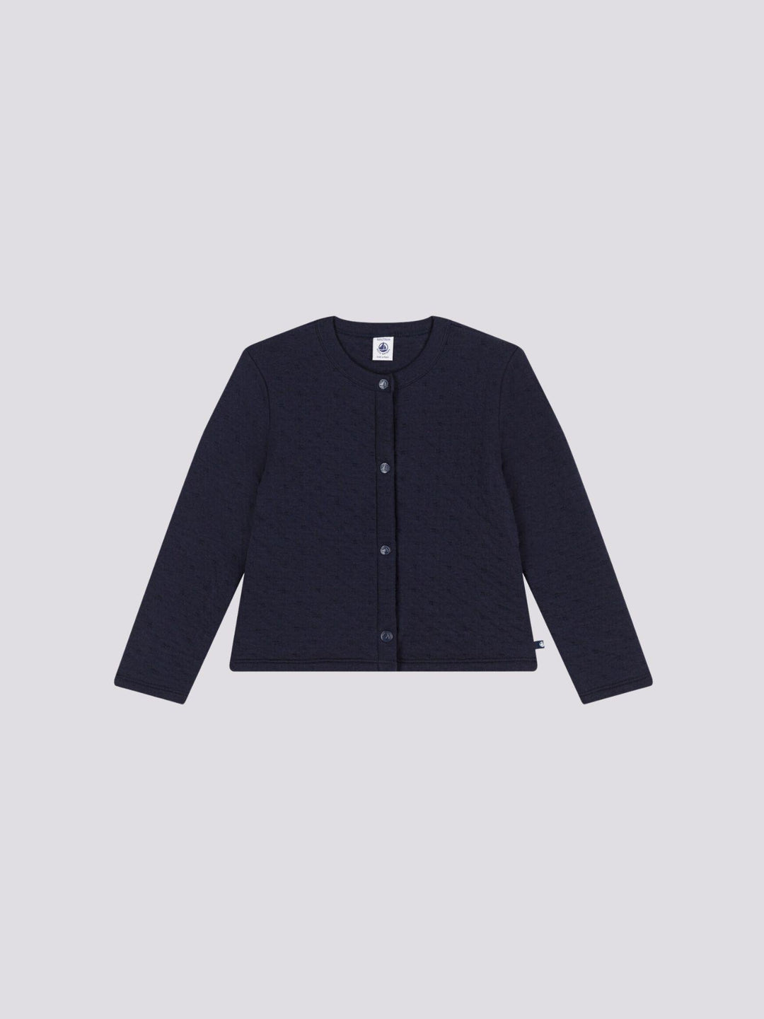 CARDIGAN IN TUBIQUE TRAPUNTATO BAMBINA A08DH 01 PETIT BATEAU 