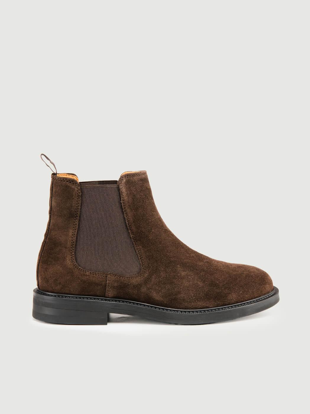 STIVALETTO CHELSEA IN PELLE SCAMOSCIATA TESTA MORO 2320/52 T MORO SAXONE 