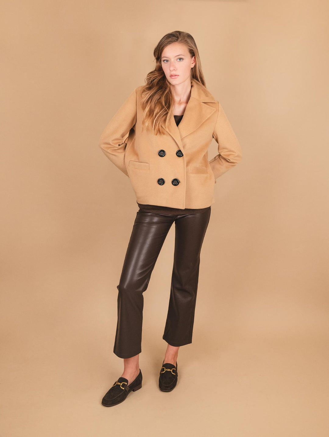 PEACOAT DOPPIOPETTO OVERSIZE CAMMELLO G4 CAMMELLO ANDREA MORANDO 