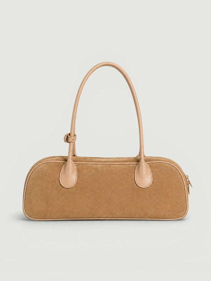 Borsa a spalla Doxie in pelle scamosciata beige DOXIE BEIGE BIMOR 