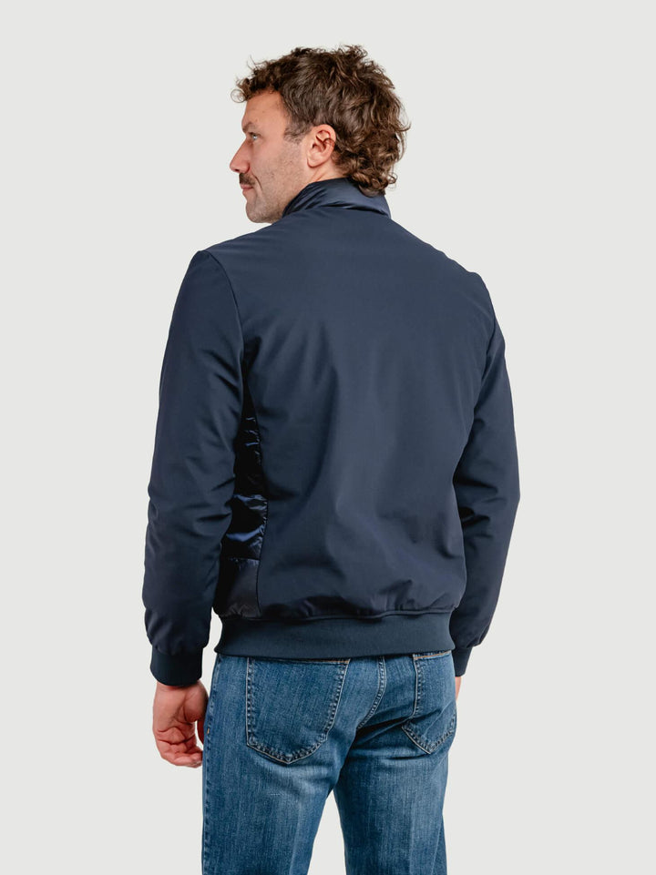 GIUBBOTTO IN TESSUTO TECNICO BLU NAVY BU26W09JKCOAT 201 ANDREA MORANDO 