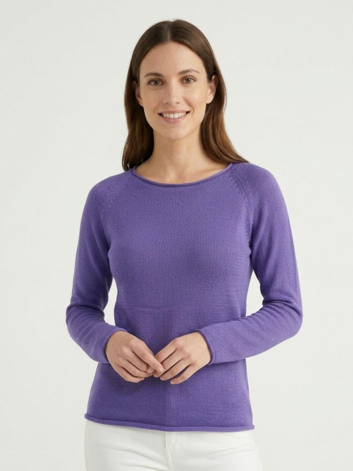 Maglia in cotone viola VERDILENA VIOLA ANDREA MORANDO 