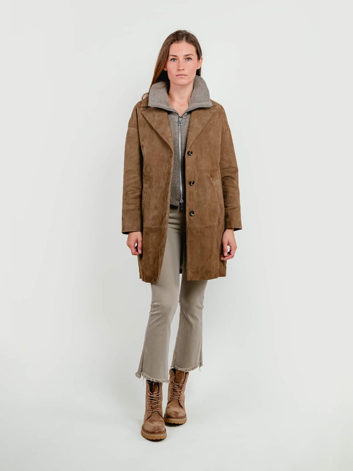 CAPPOTTO IN CAMOSCIO DUNA RENNA DUNA J33 JACK LEATHER 
