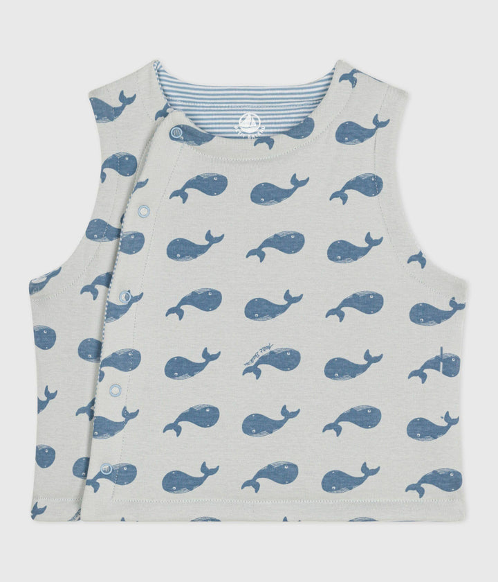 Cardigan senza maniche double face A0EBM 01 PETIT BATEAU 