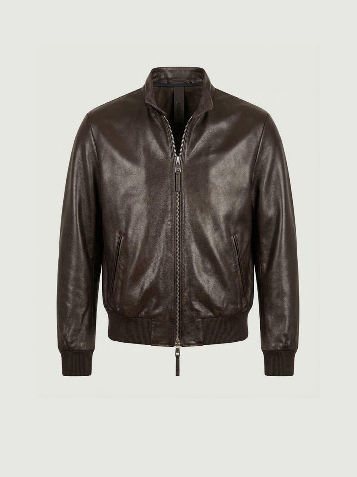Bomber in pelle Elvis marrone scuro ELVIS 06 JACK LEATHER 