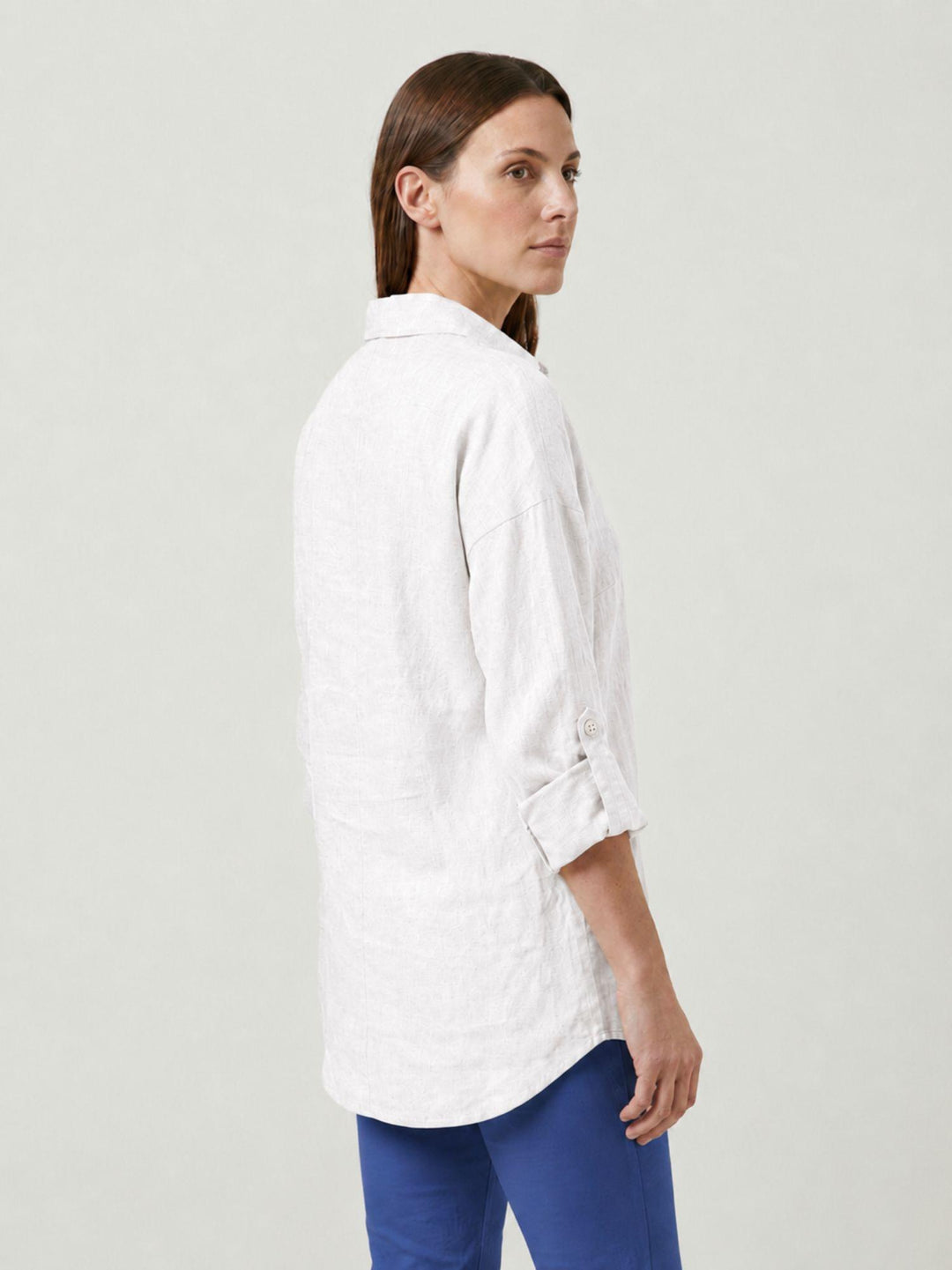 Camicia in lino bianca 6CM0552 BIANCO ANDREA MORANDO 