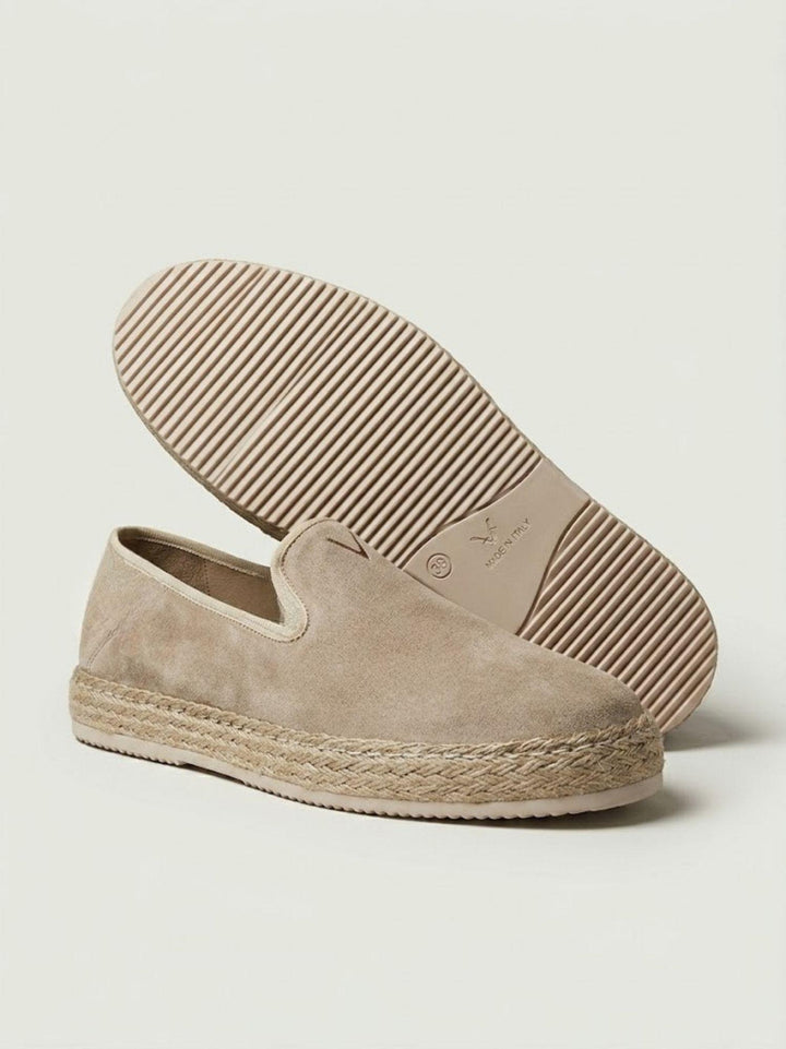 Espadrillas in pelle scamosciata sabbia ESP SAB V2 