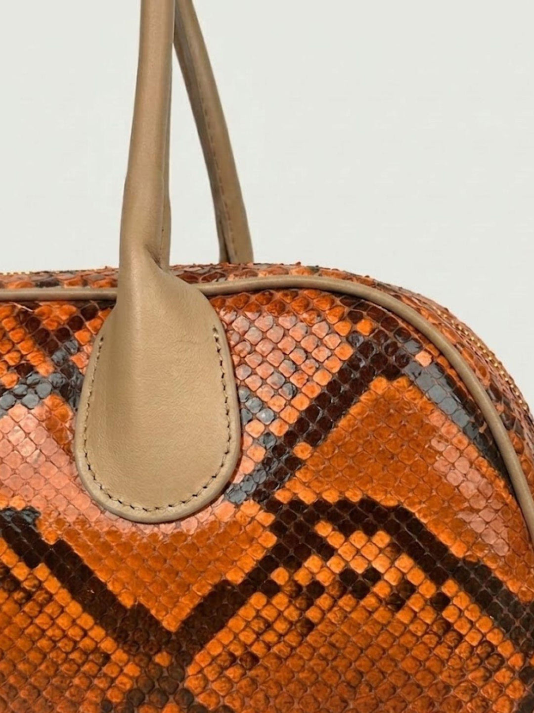 Borsa a spalla Doxie in pelle di pitone arancione DOXIE PITONE ARANCIONE BIMOR 