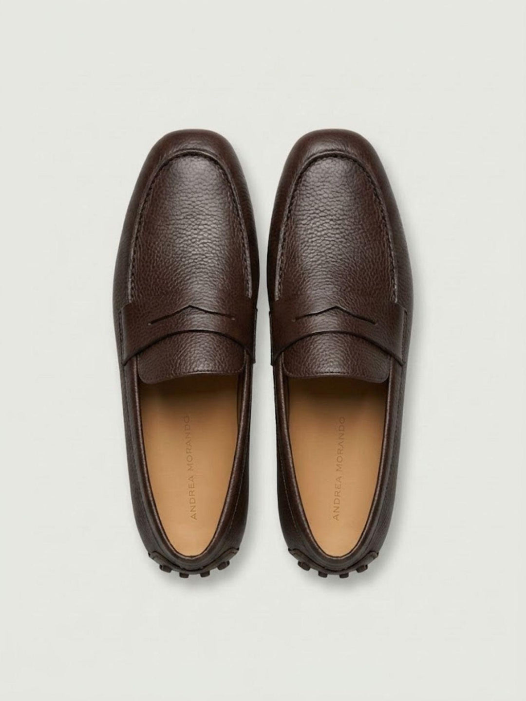 Mocassino Penny con gommini in pelle di cervo ebano U8950 EBANO ANDREA MORANDO 