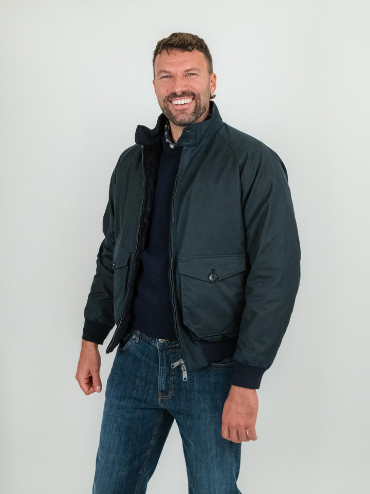 GIACCA G9 blu IN COTONE CERATO BRCPS0992 300 BARACUTA 