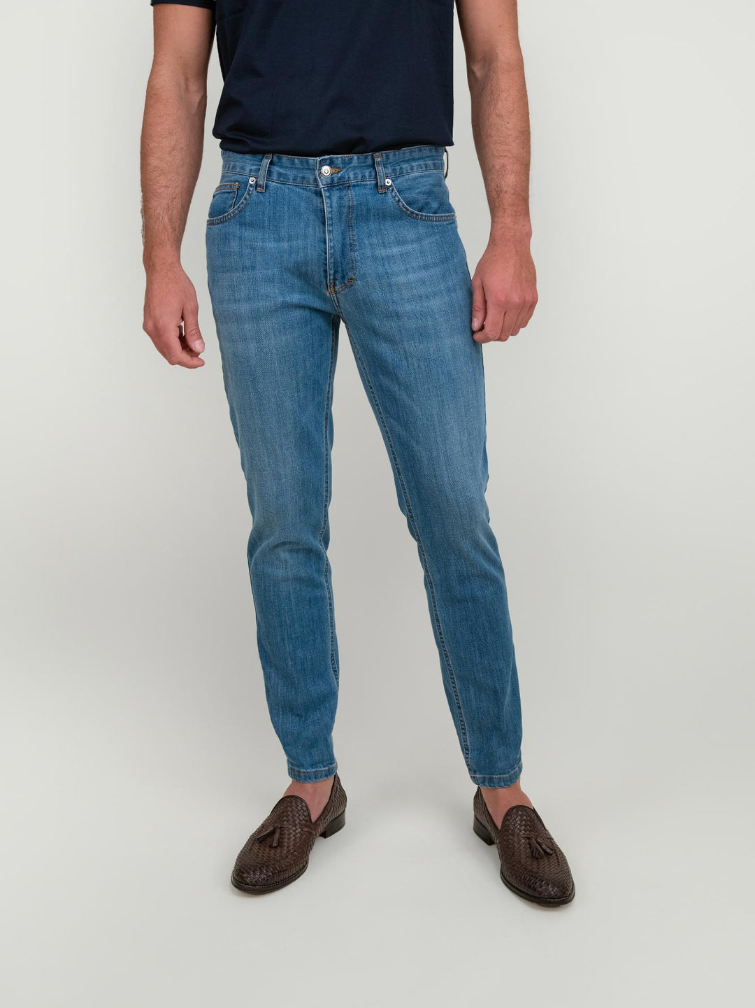 JEANS LAVAGGIO CLASSIC REGULAR FIT 7607CAR DENIM ANDREA MORANDO 