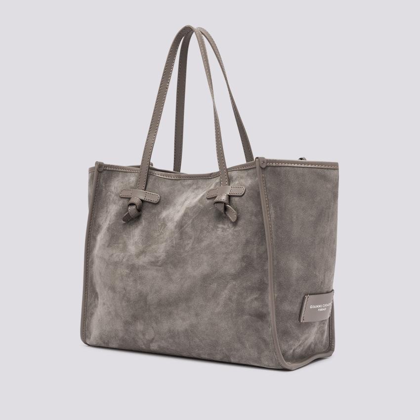 Shopping Marcella in camoscio grigio chiaro BS 9750/23AI CM-PL 9210 GIANNI CHIARINI 