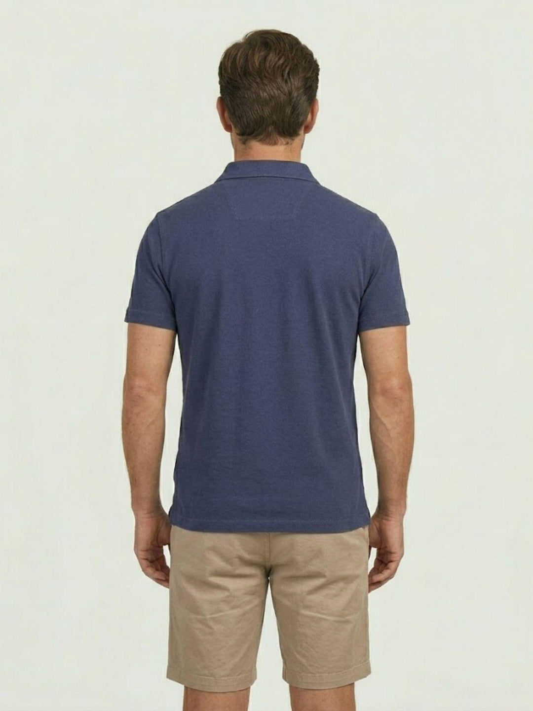 Polo derby in cotone extrafine navy 5805426 208 ANDREA MORANDO 