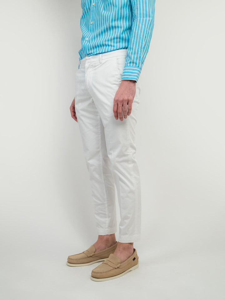 PANTALONE IN COTONE BIANCO