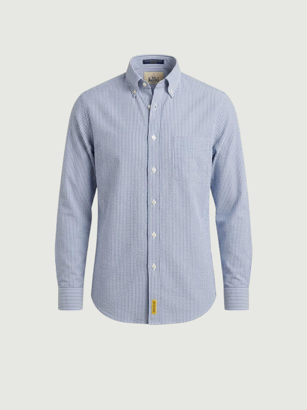 Camicia in cotone a righe bianche e azzurro BRAD/SEB16S35 02 BAGGIES 