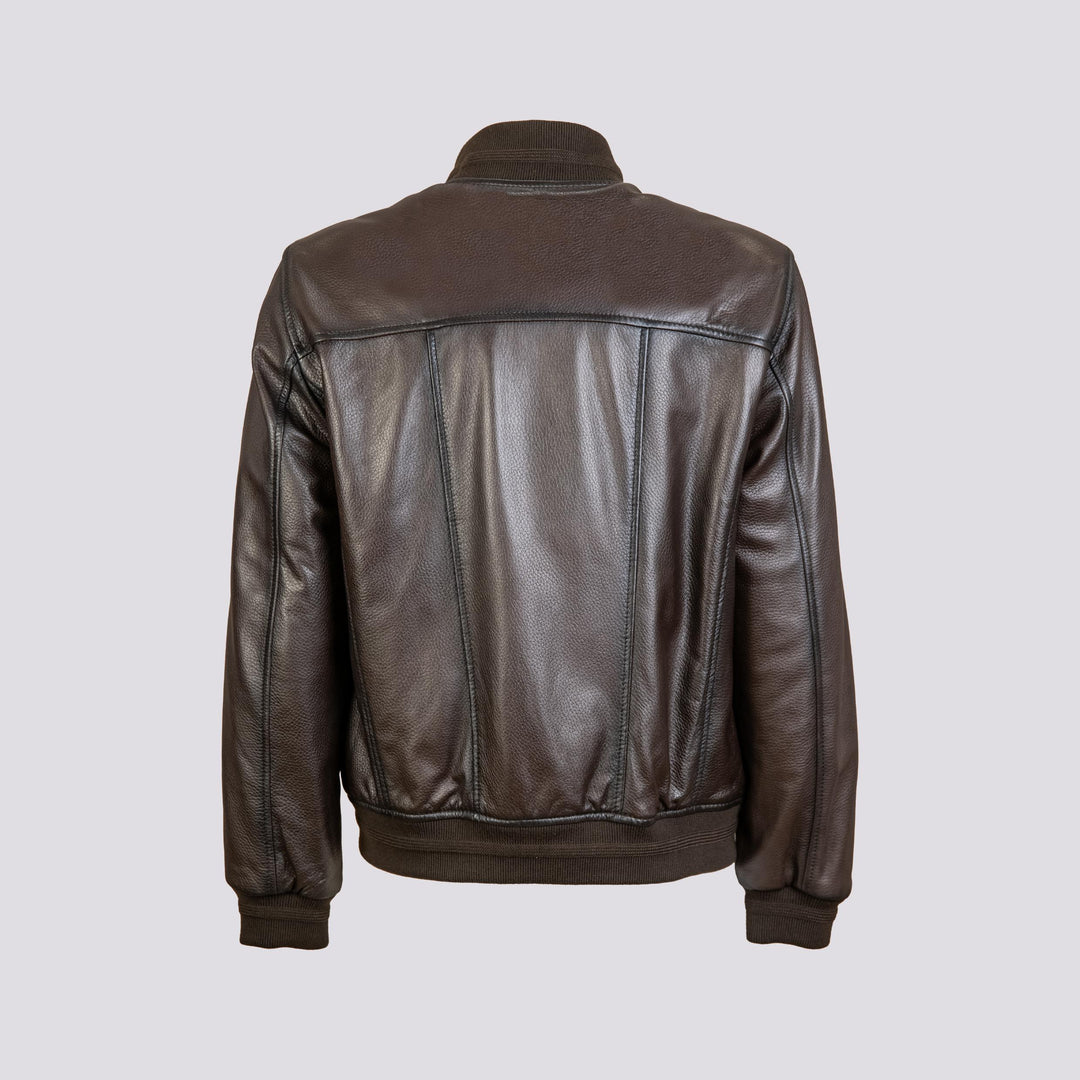 GIUBBOTTO IMBOTTITO IN PELLE MARRONE REVERSIBILE ARCR 06 JACK LEATHER 