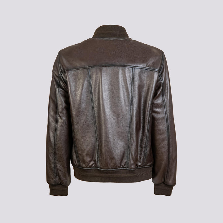 GIUBBOTTO IMBOTTITO IN PELLE MARRONE REVERSIBILE ARCR 06 JACK LEATHER 