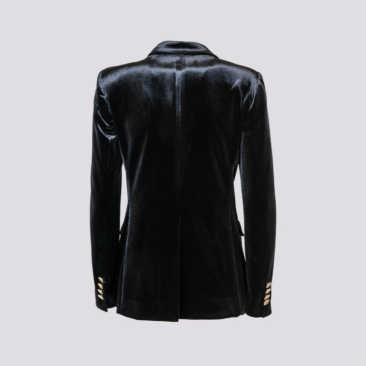 BLAZER DOPPIOPETTO IN VELLUTO NERO 3877/2894 12 ANDREA MORANDO 