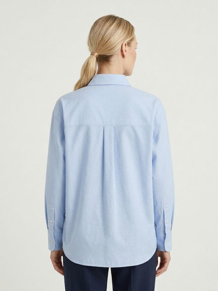Camicia in cotone celeste GINEVRA AZZURRA ANDREA MORANDO 