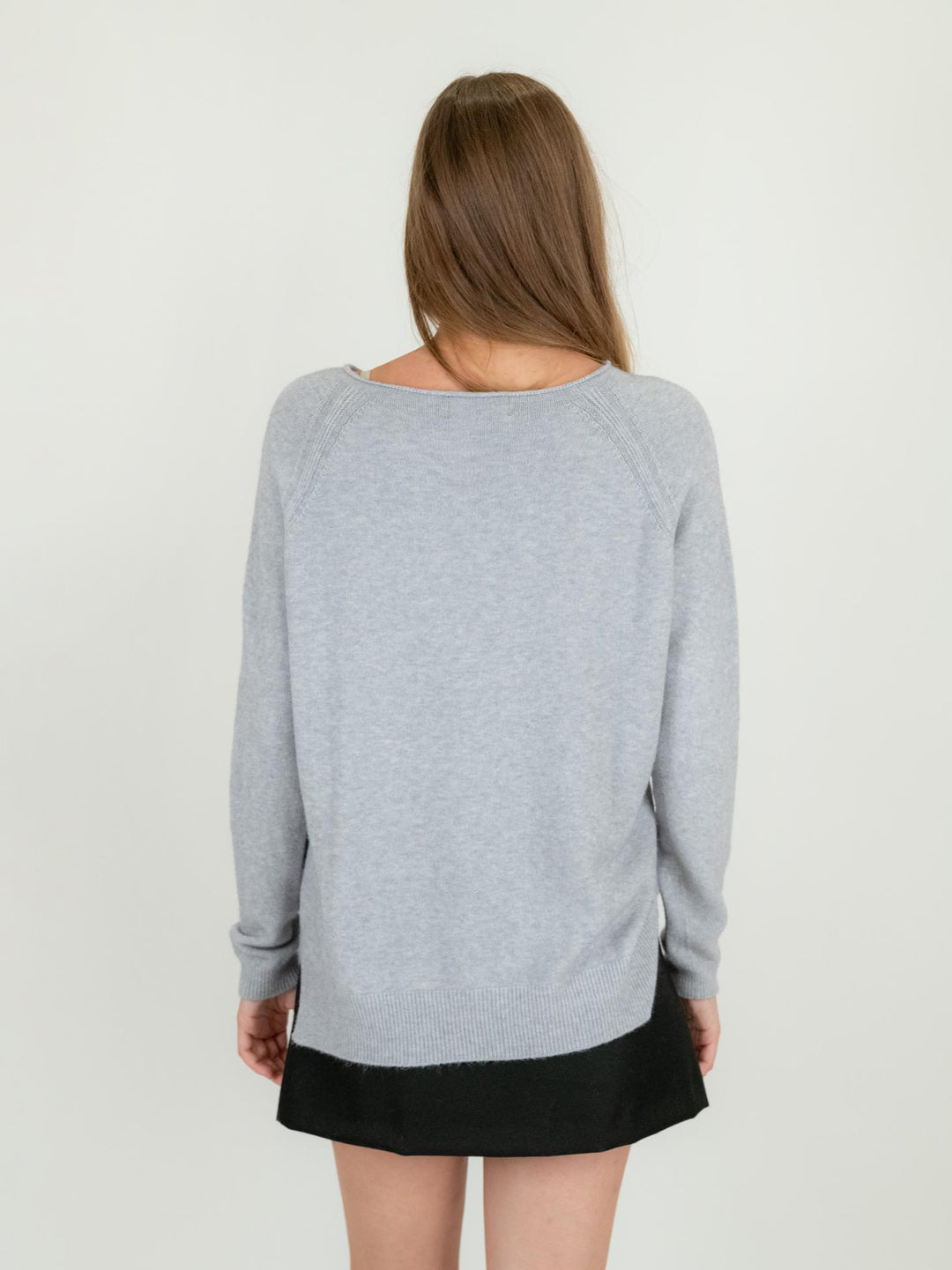 MAGLIA SCOLLO A BARCA GRIGIO PERLA 0170/44 0020 BIMOR 