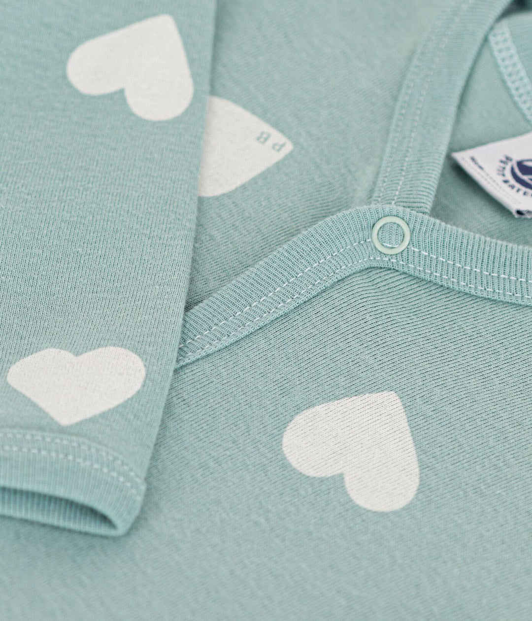 PIGIAMA BEBÈ SENZA PIEDI IN COTONE motivo cuori A085Q 01 PETIT BATEAU 