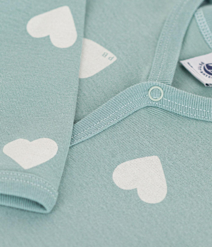 PIGIAMA BEBÈ SENZA PIEDI IN COTONE motivo cuori A085Q 01 PETIT BATEAU 