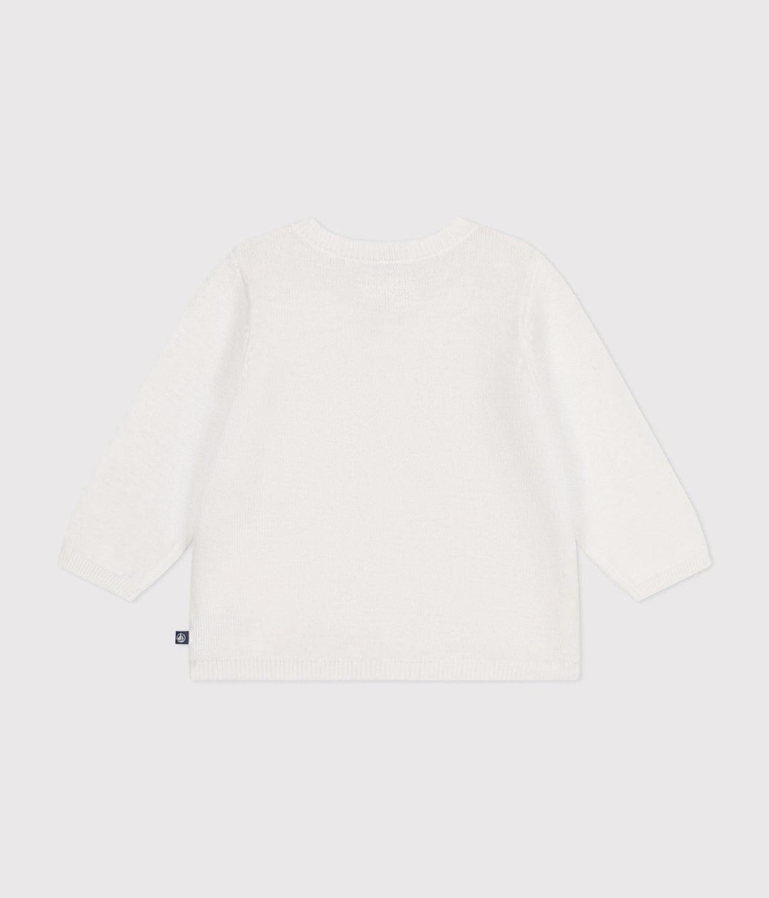 CARDIGAN BIANCO BEBÈ IN TRICOT DI COTONE TRAFORATO A0A9N 08 PETIT BATEAU 