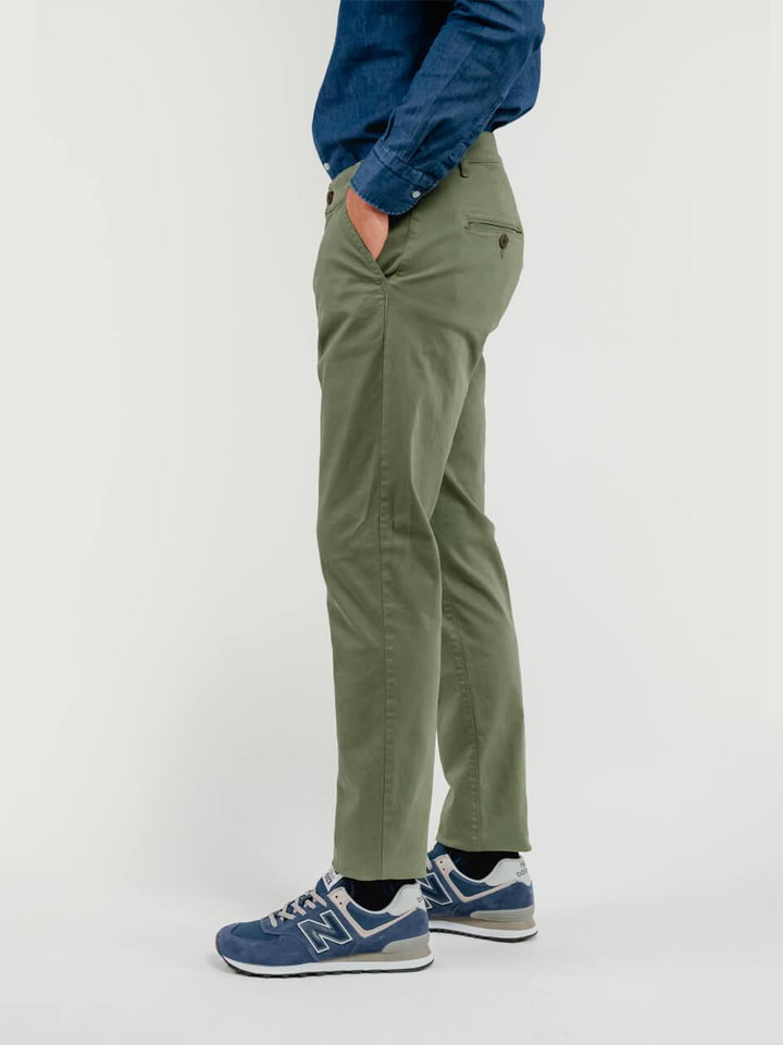 PANTALONE IN COTONE VERDE SALVIA 7657TO SALVIA ANDREA MORANDO 