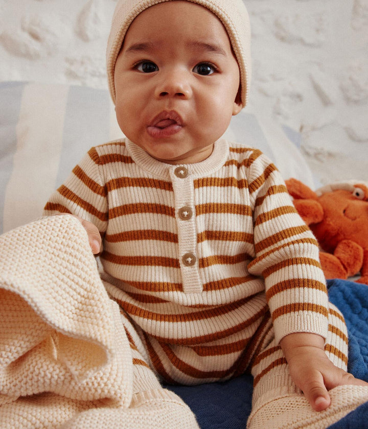 TUTINA A RIGHE IN TRICOT PER BEBÈ A0836 01 PETIT BATEAU 