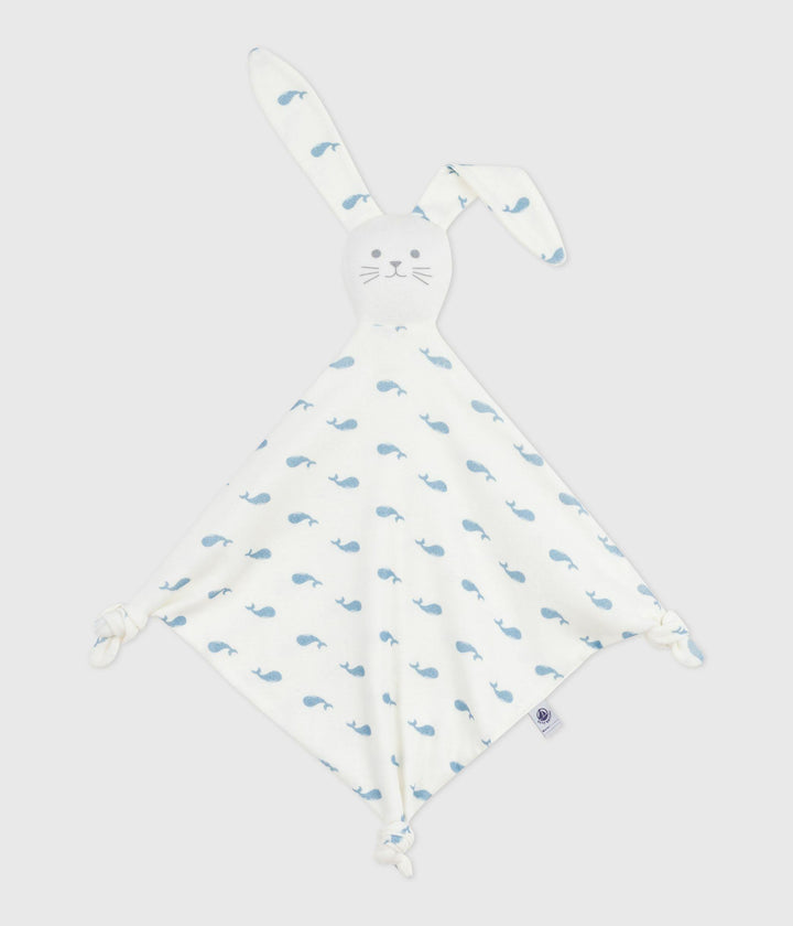 Doudou in cotone con balena stampata neonato A0E1R 01 PETIT BATEAU 