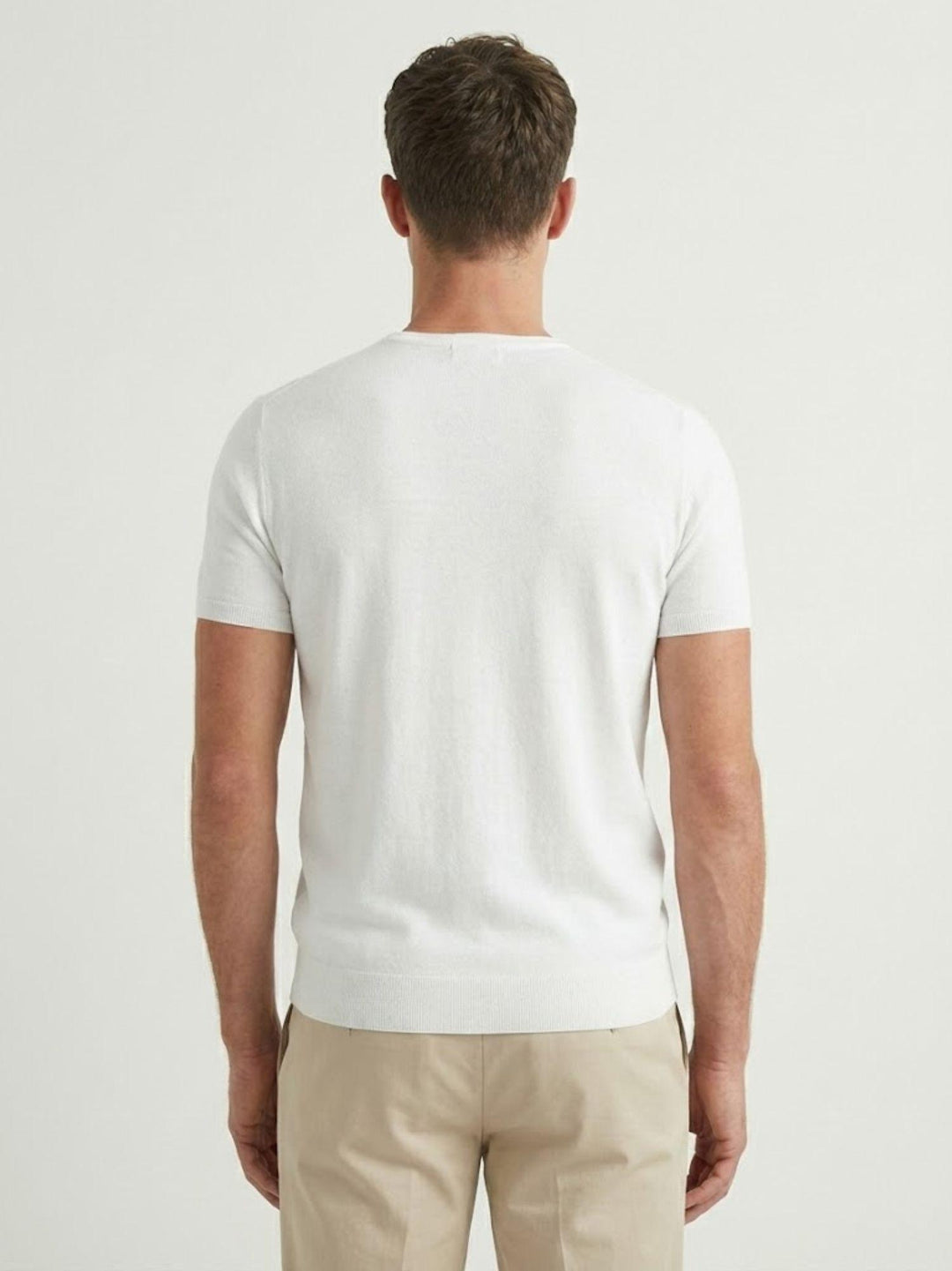 T-shirt in maglina di cotone bianca VITTI BIANCO ANDREA MORANDO 