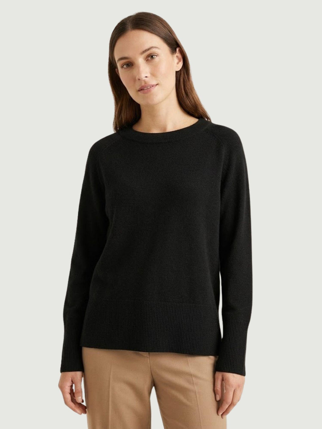 MAGLIA OVER 100% LANA NERA WL157 NERO ANDREA MORANDO 