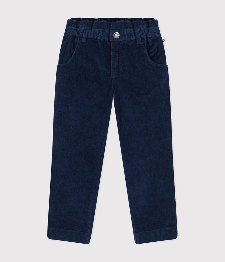 Pantaloni in velluto blu A0B6P 04 PETIT BATEAU 