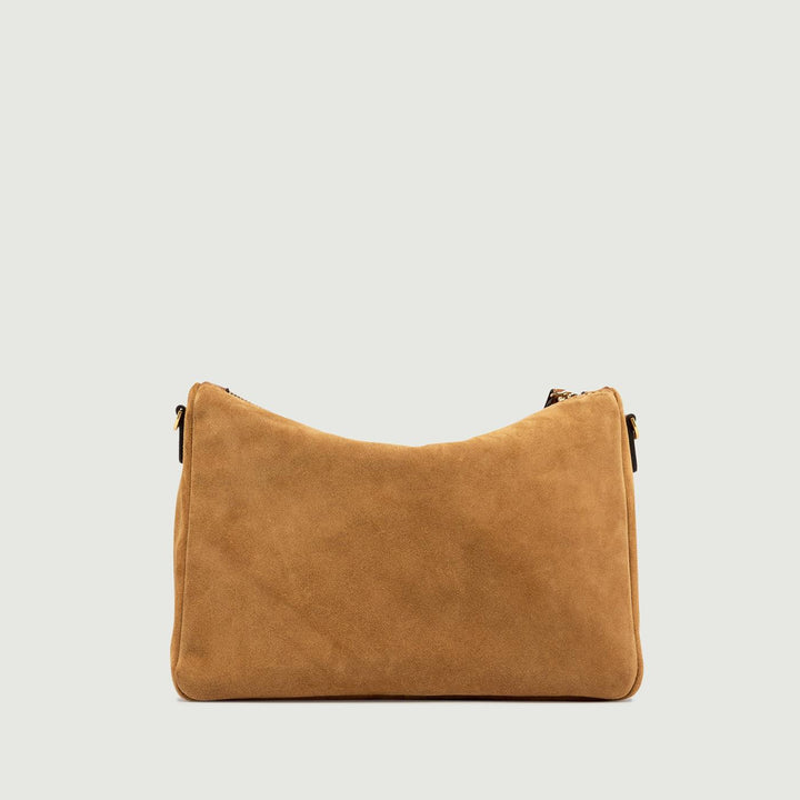 Borsa a mano Nora in camoscio cuoio BS 10225/24PE CM-PL 206 GIANNI CHIARINI 