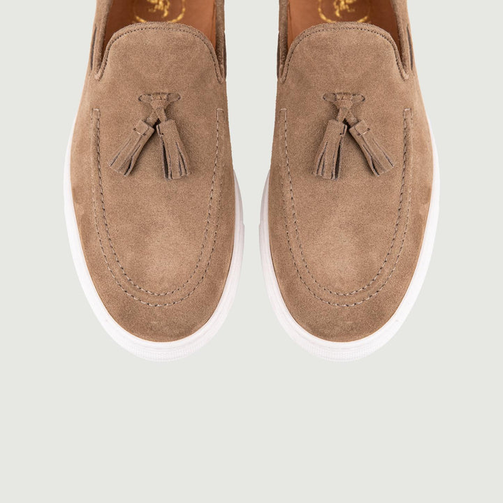 MOCASSINO STILE SNEAKER TAUPE CON NAPPINE ALLEN/23 TAUPE SAXONE 
