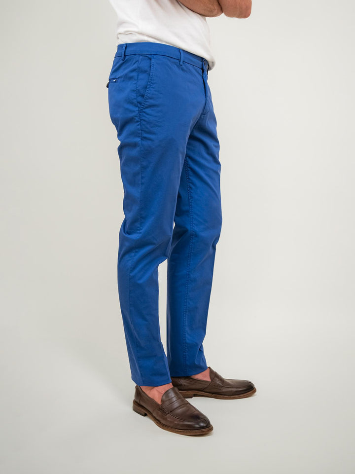 PANTALONE IN COTONE COLOR AVIO T83/STR 899 NOLAB 