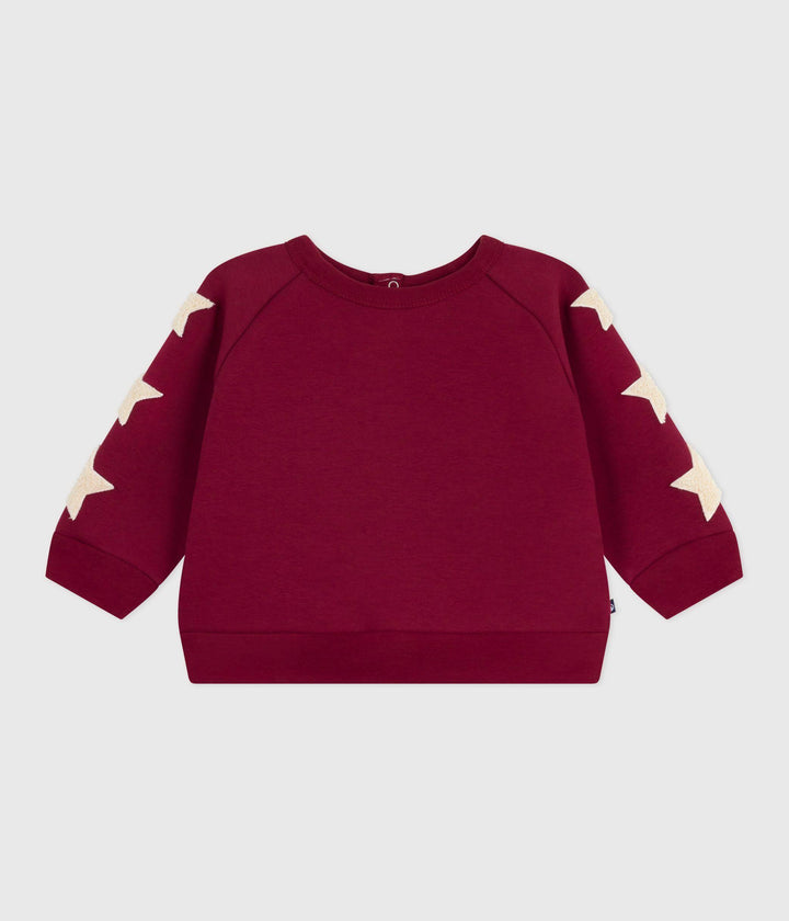 Felpa in cotone morbido e caldo con stelle stampate A0EDW 01 PETIT BATEAU 